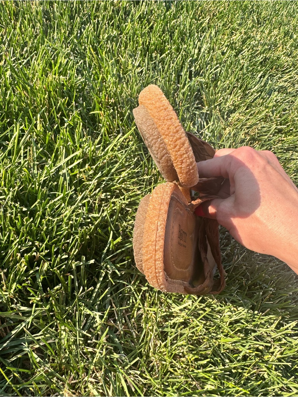 Born Brook Woven Leather Slide Sandals Brown Size 7 EU 38 - Picture 4 of 8